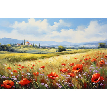 Canvas of Poppy Field